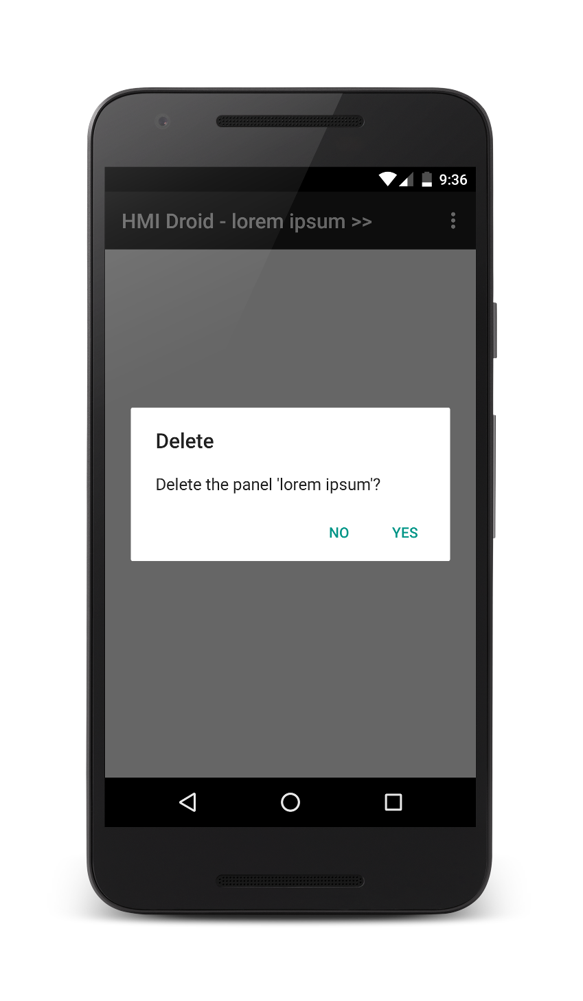 HMI Droid - Delete panel (page)