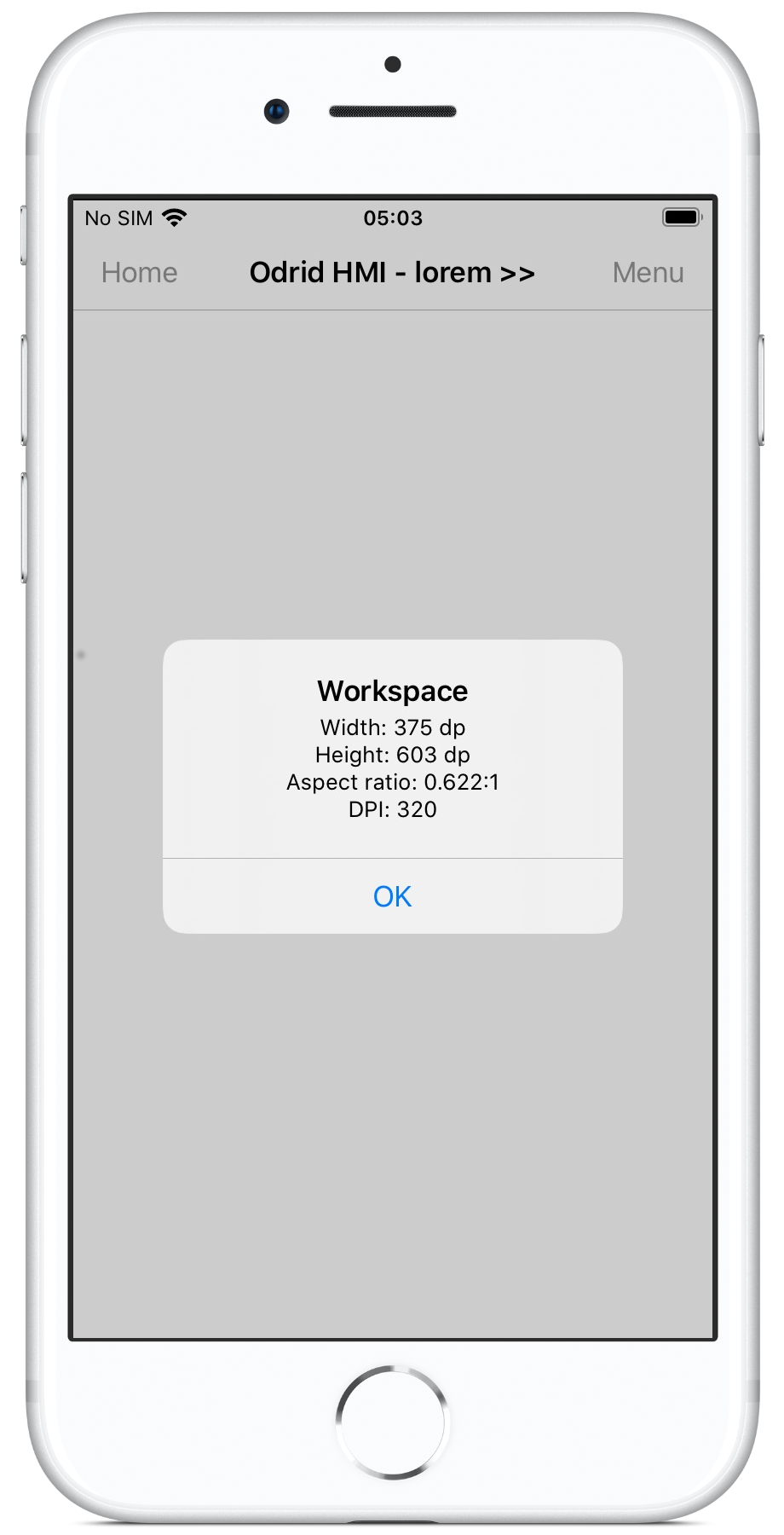 Odrid HMI 1.5.4 - Workspace