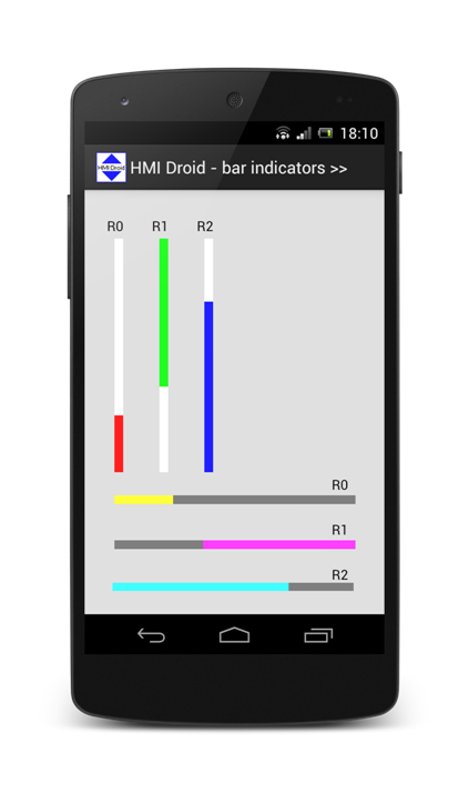 Bar Indicator HMI Droid Android app
